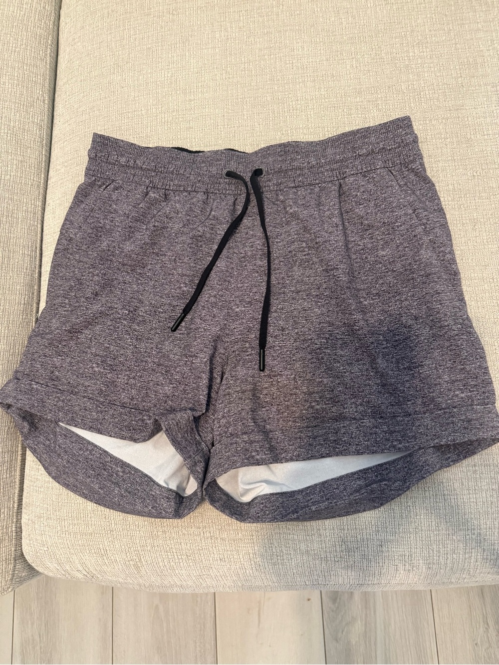 lululemon athletica Heathered Charcoal Athletic Shorts